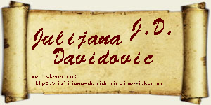 Julijana Davidović vizit kartica
